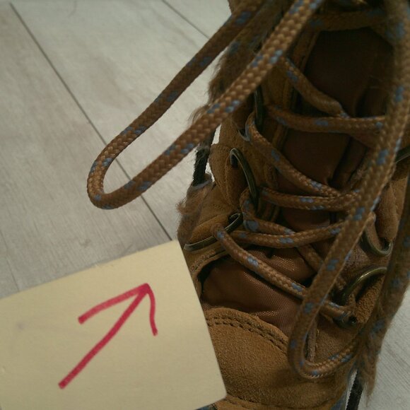 Khombu Cozy Top Sweater Knit Lined Tan Suede Waterproof Winter Snow Boots Size 7 - Picture 15 of 15